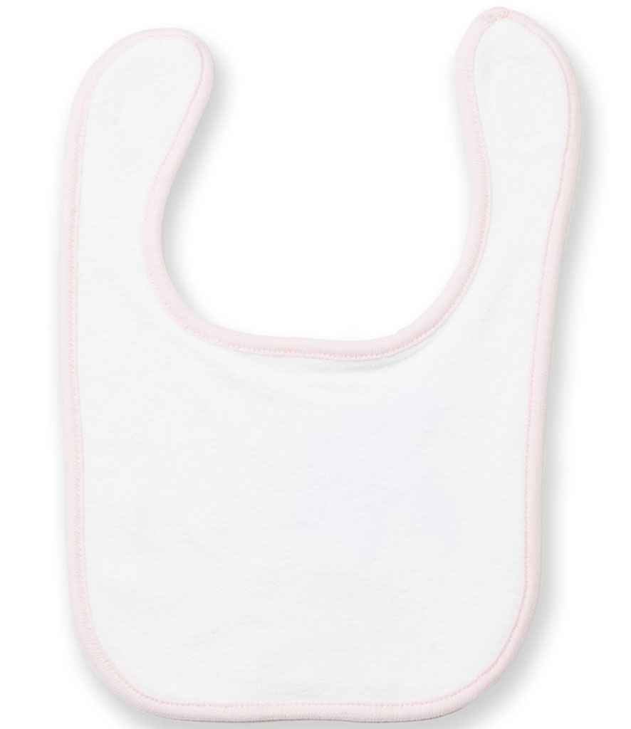 Larkwood Baby/Toddler Terry Bib | White/Pale Pink