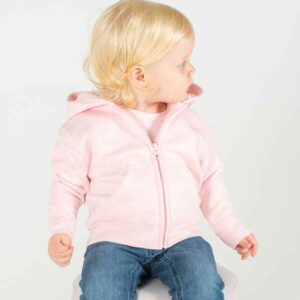 Larkwood Baby/Toddler Zip Hooded Sweatshirt | Pale Pink