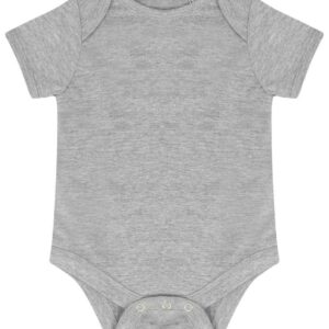 Larkwood Essential Short Sleeve Baby Bodysuit | Heather Grey