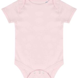 Larkwood Essential Short Sleeve Baby Bodysuit | Pale Pink
