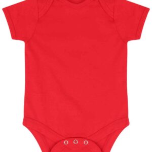 Larkwood Essential Short Sleeve Baby Bodysuit | Red
