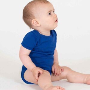 Larkwood Essential Short Sleeve Baby Bodysuit | Royal Blue