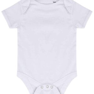 Larkwood Essential Short Sleeve Baby Bodysuit | White