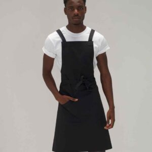 Le Chef Crossover Bib Apron | Black