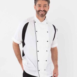 Le Chef Short Sleeve Executive Jacket | White/Black
