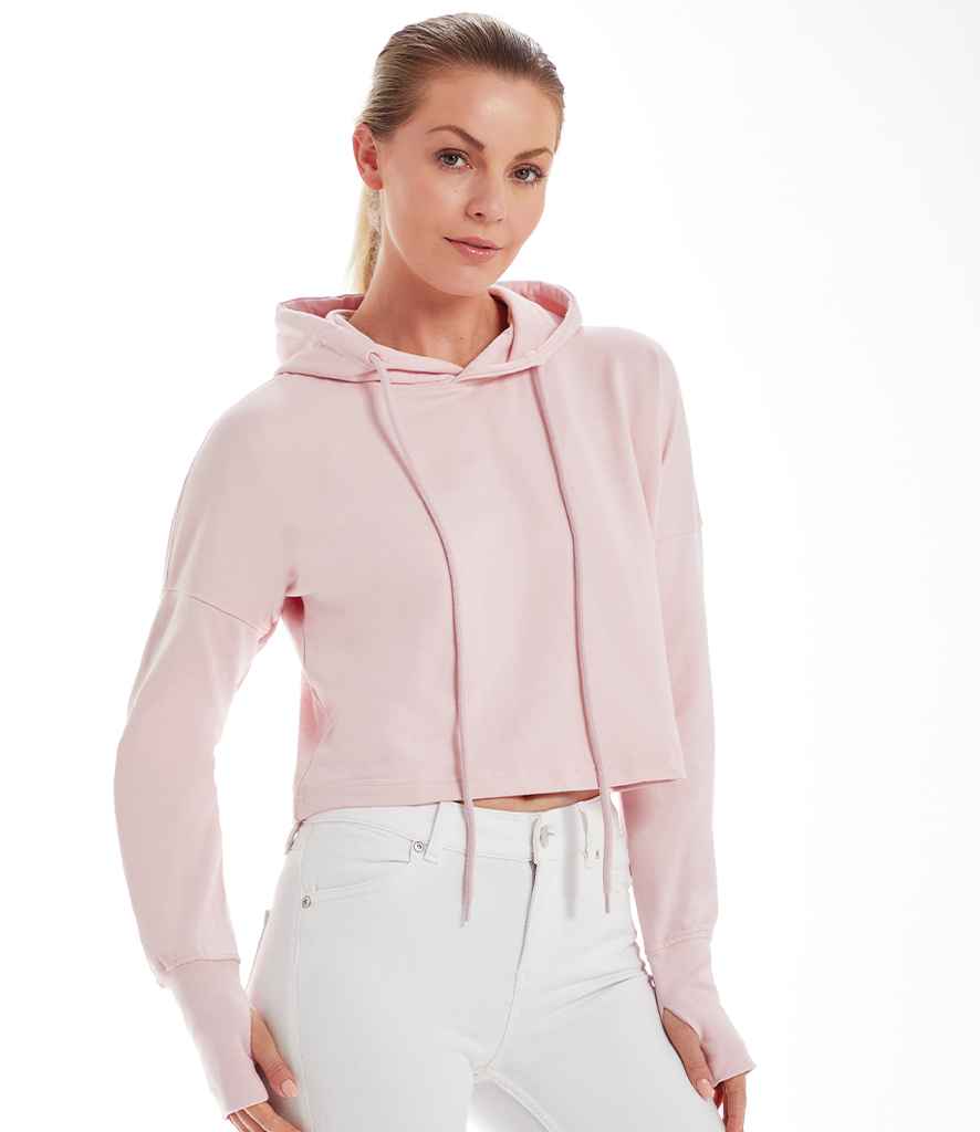 Mantis Ladies Cropped Hoodie | Soft Pink