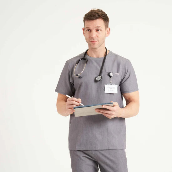Behrens Miles Men's Scrub Top - Image 10