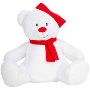 Mumbles Christmas Zippie Bear | White/Red
