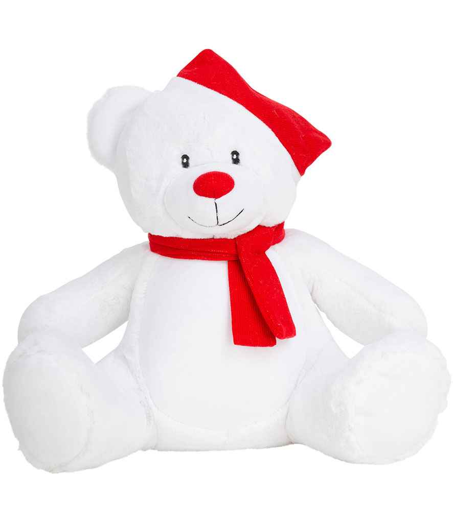 Mumbles Christmas Zippie Bear | White/Red
