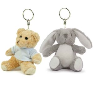 Mumbles Key Ring | Grey Bunny