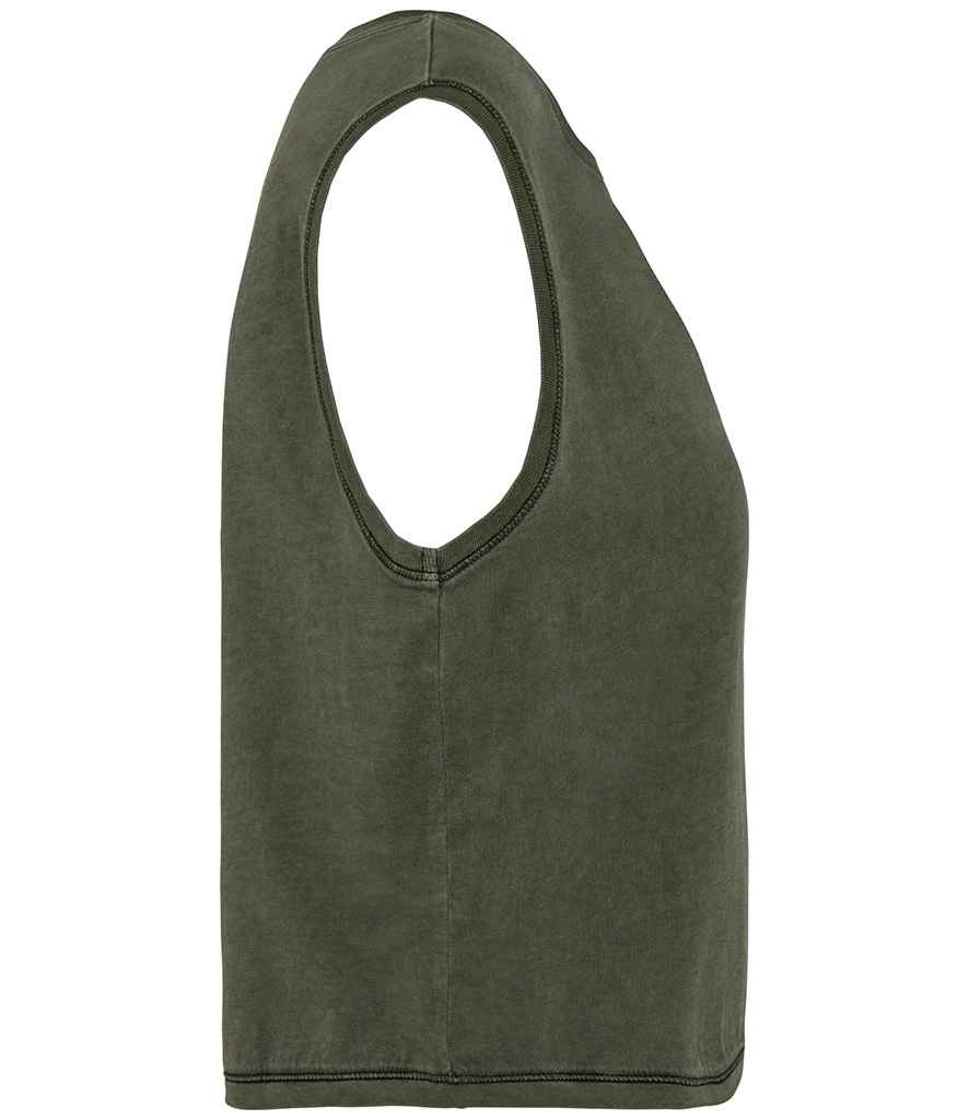 Native Spirit Ladies Cropped Tank Top | Washed Organic Khaki - Image 3