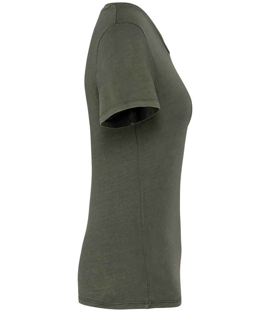 Native Spirit Ladies Faded T-Shirt | Washed Organic Khaki - Image 3