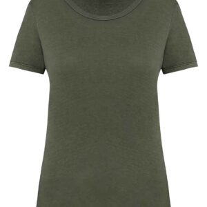 Native Spirit Ladies Faded T-Shirt | Washed Organic Khaki