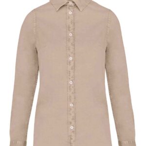 Native Spirit Ladies Washed Long Sleeve Shirt | Washed Linen
