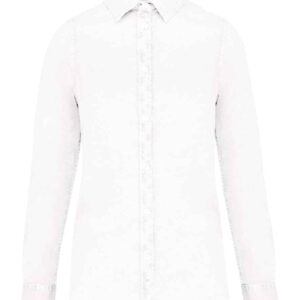 Native Spirit Ladies Washed Long Sleeve Shirt | Washed White