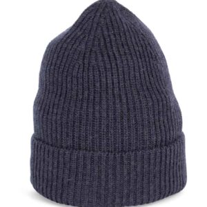 Native Spirit Merino Wool Beanie | Navy Blue Heather