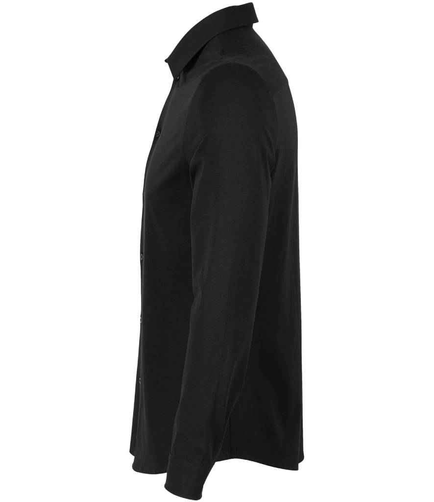 NEOBLU Balthazar Jersey Long Sleeve Shirt | Deep Black - Image 3