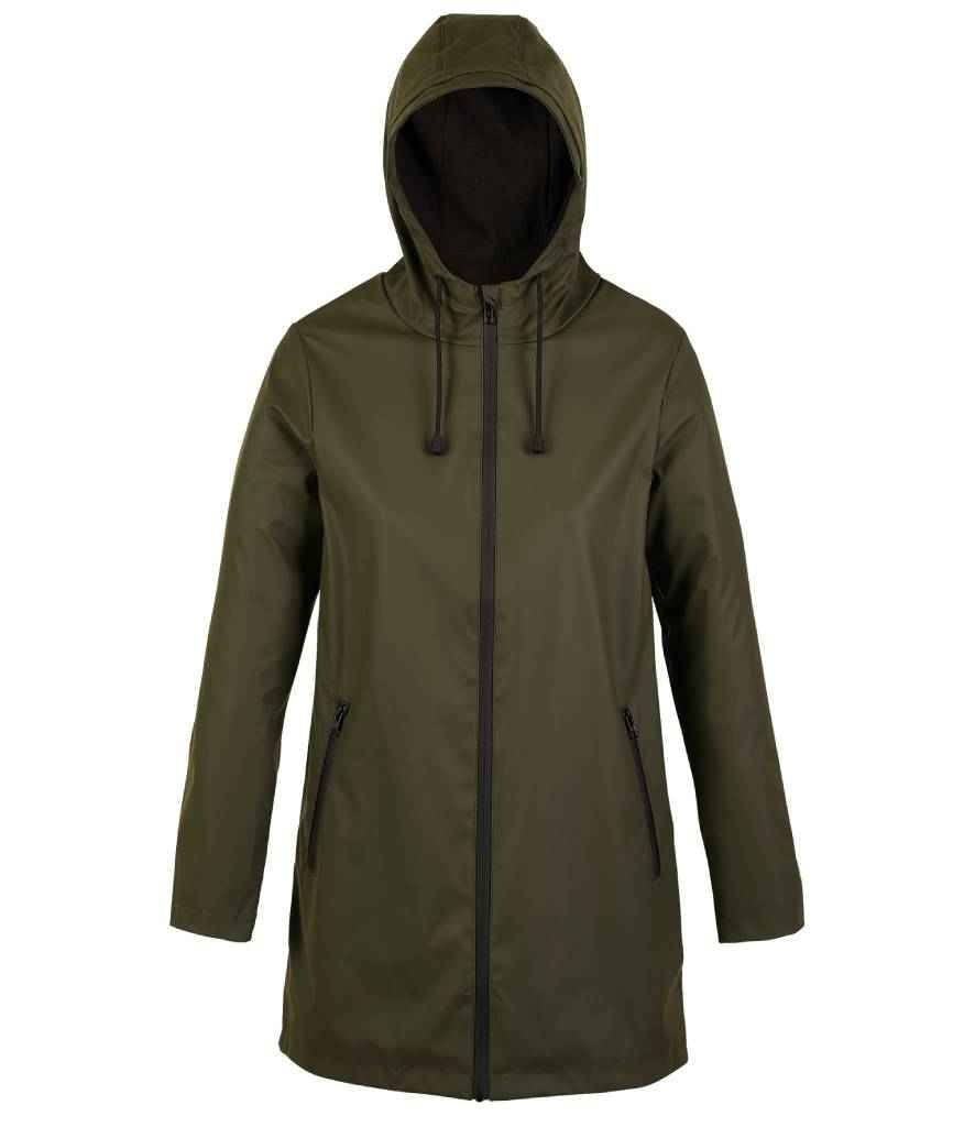 NEOBLU Ladies Antoine Wax Parka Jacket | Deep Khaki - Image 2