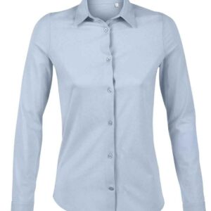 NEOBLU Ladies Balthazar Jersey Long Sleeve Shirt | Soft Blue