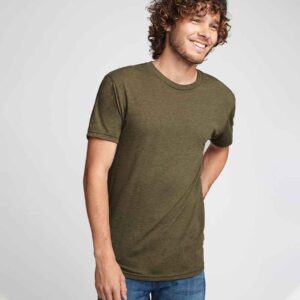 Next Level Apparel Tri-Blend Crew Neck T-Shirt | Military Green