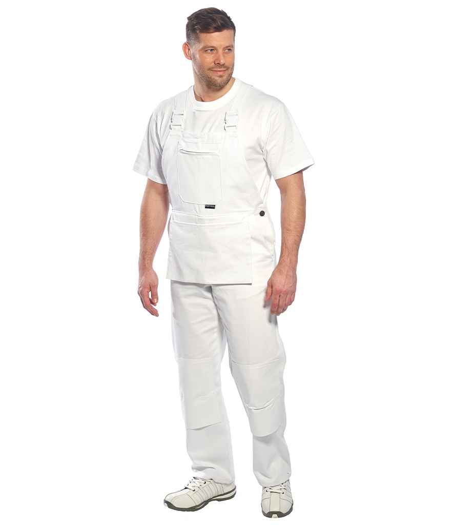 Portwest Bolton Painters Bib N Brace | White