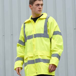 Portwest Hi-Vis Rain Jacket | Yellow