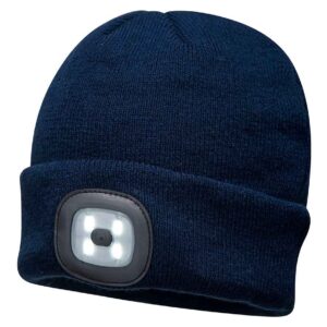Portwest LED Head Light Beanie | Navy