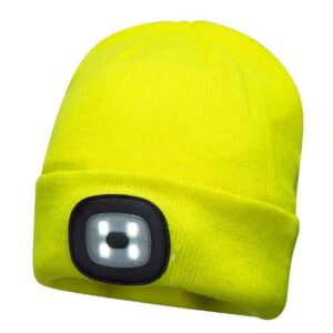 Portwest LED Head Light Beanie | Yellow