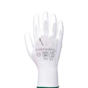 Portwest PU Palm Gloves | White