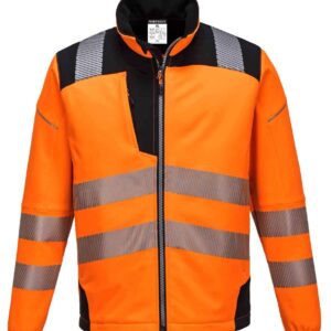Portwest PW3 Hi-Vis Soft Shell Jacket | Orange/Black