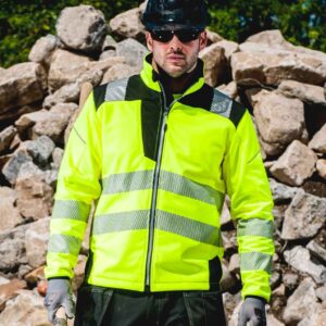 Portwest PW3 Hi-Vis Soft Shell Jacket | Yellow/Black