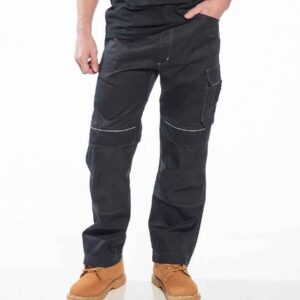Portwest PW3 Lightweight Stretch Trousers | Black