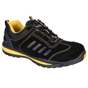 Portwest Steelite™ Lusum S1P HRO Safety Trainers | Black/Yellow