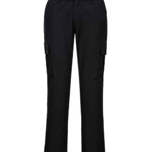 Portwest Stretch Slim Combat Trousers | Black
