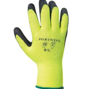 Portwest Thermal Grip Gloves | Yellow