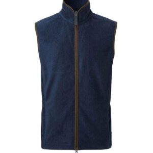 Premier Artisan Fleece Gilet | Navy/Brown