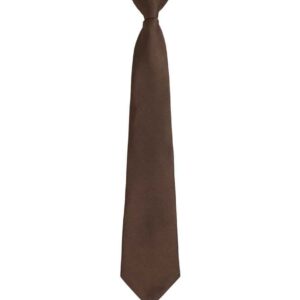 Premier 'Colours' Fashion Clip Tie | Brown