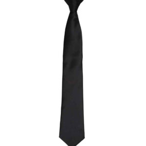 Premier 'Colours' Satin Clip Tie | Black