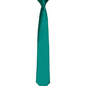 Premier 'Colours' Satin Clip Tie | Bottle Green