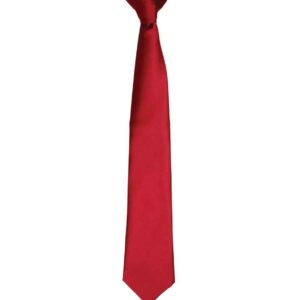 Premier 'Colours' Satin Clip Tie | Burgundy