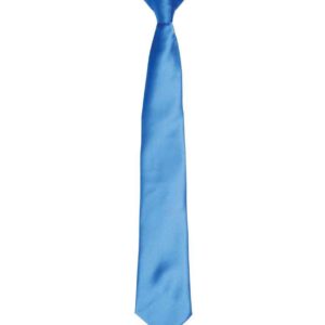 Premier 'Colours' Satin Clip Tie | Sapphire Blue