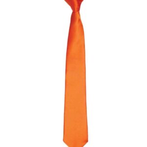 Premier 'Colours' Satin Clip Tie | Terracotta