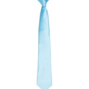 Premier 'Colours' Satin Clip Tie | Turquoise Blue
