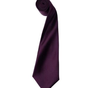 Premier 'Colours' Satin Tie | Aubergine