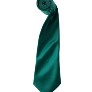Premier 'Colours' Satin Tie | Bottle Green