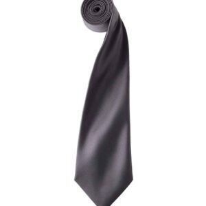 Premier 'Colours' Satin Tie | Dark Grey