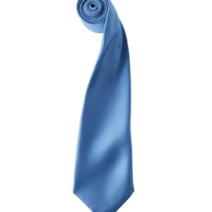 Premier 'Colours' Satin Tie | Mid Blue
