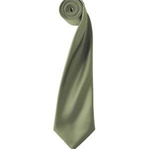 Premier 'Colours' Satin Tie | Olive Green
