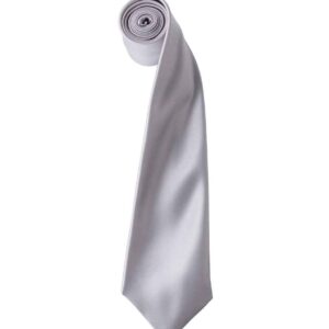 Premier 'Colours' Satin Tie | Silver
