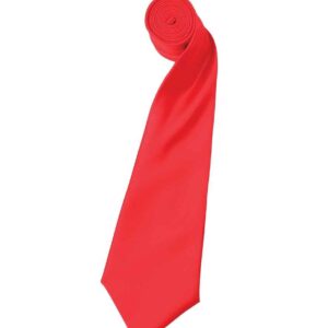 Premier 'Colours' Satin Tie | Strawberry Red